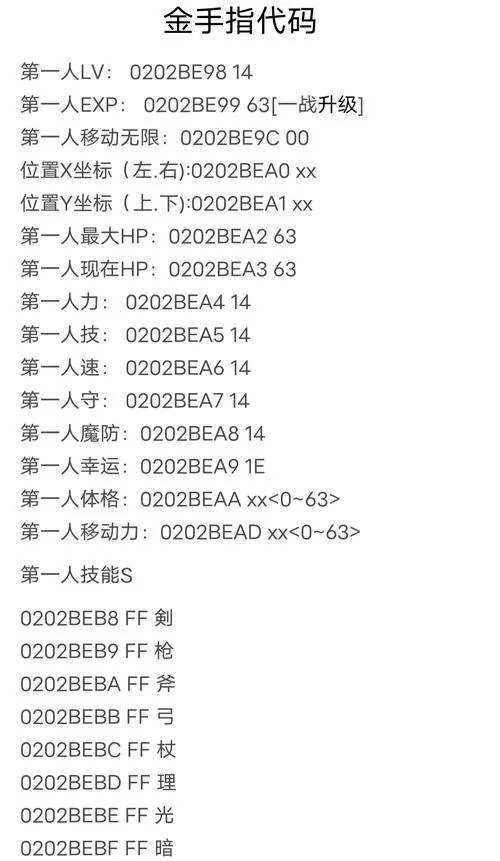 psv金手指代码大全下载