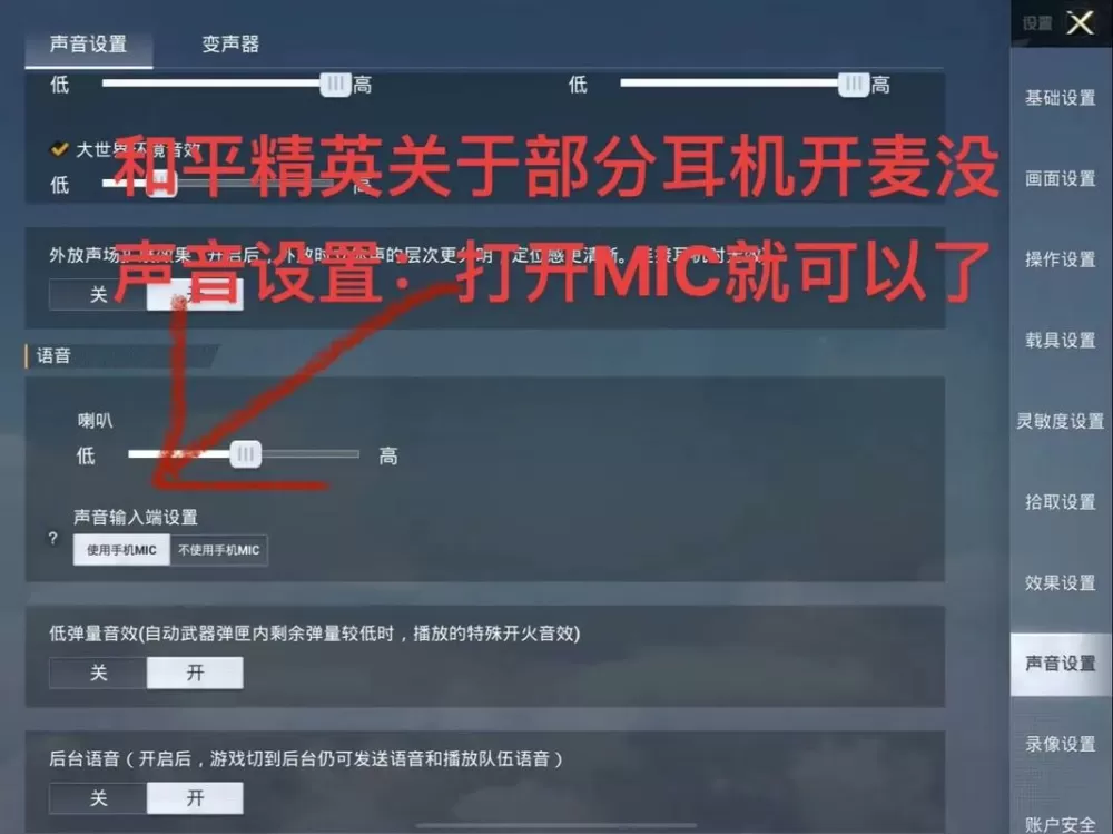 和平精英开麦没声音怎么回事截图