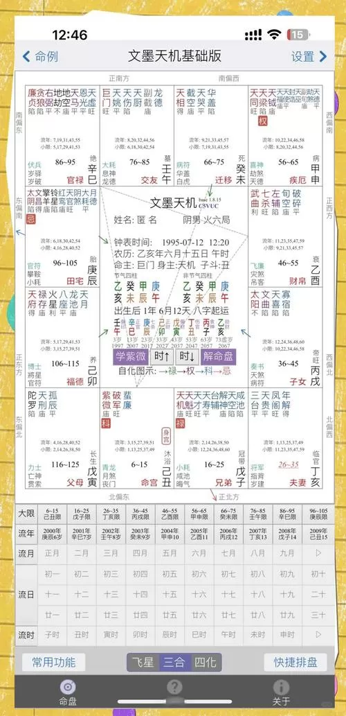 紫微五行局速查表