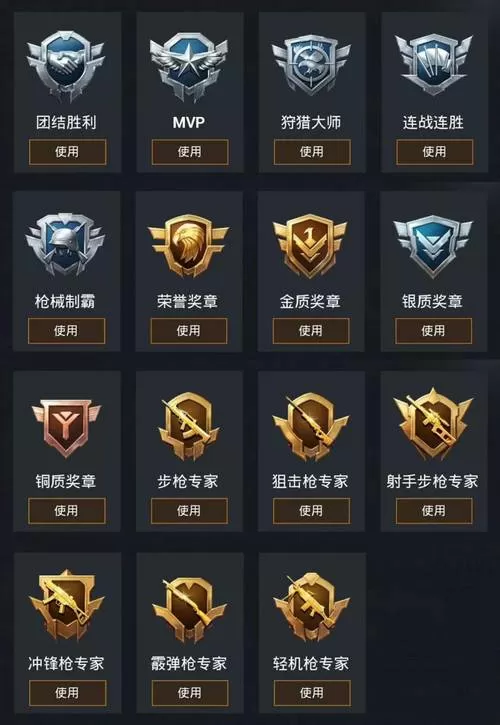和平精英隐藏勋章大全截图