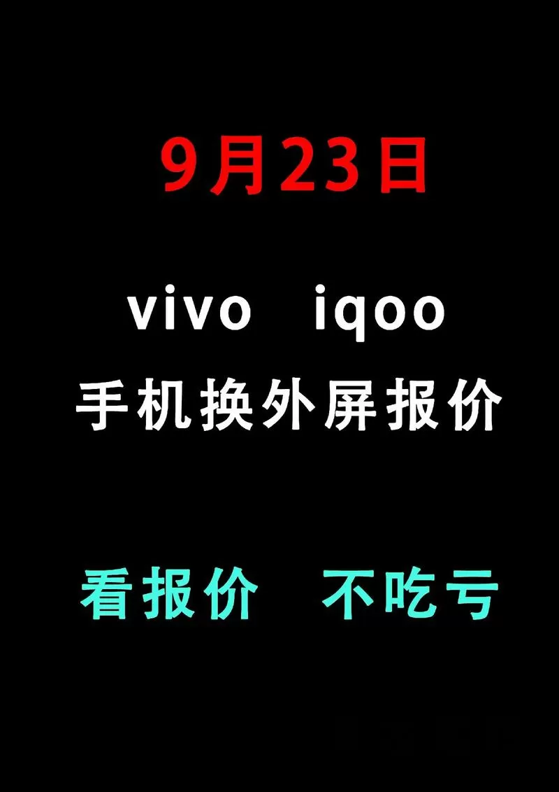 vivo换屏幕多少钱一个
