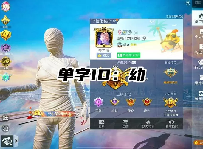 和平精英名字前的V