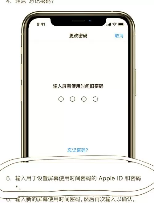 输入屏幕使用时间密码是什么意思