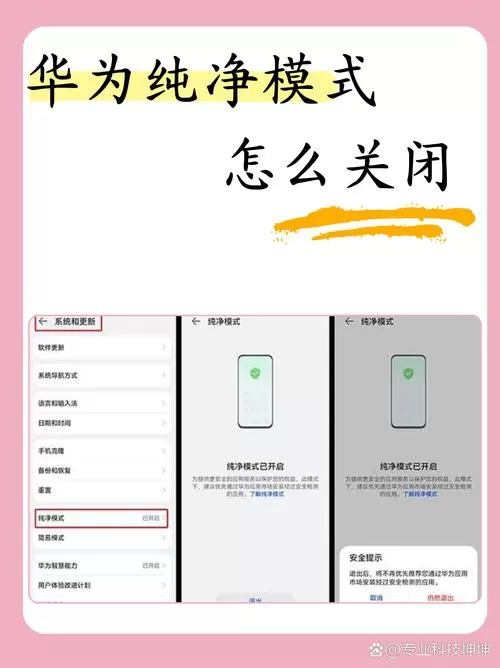 华为nova5纯净模式怎么关闭截图