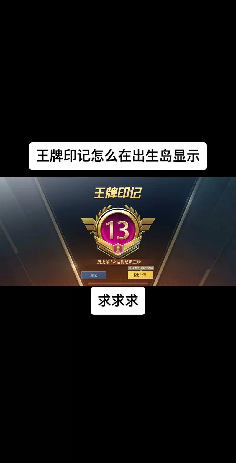 和平精英不显示王牌印记