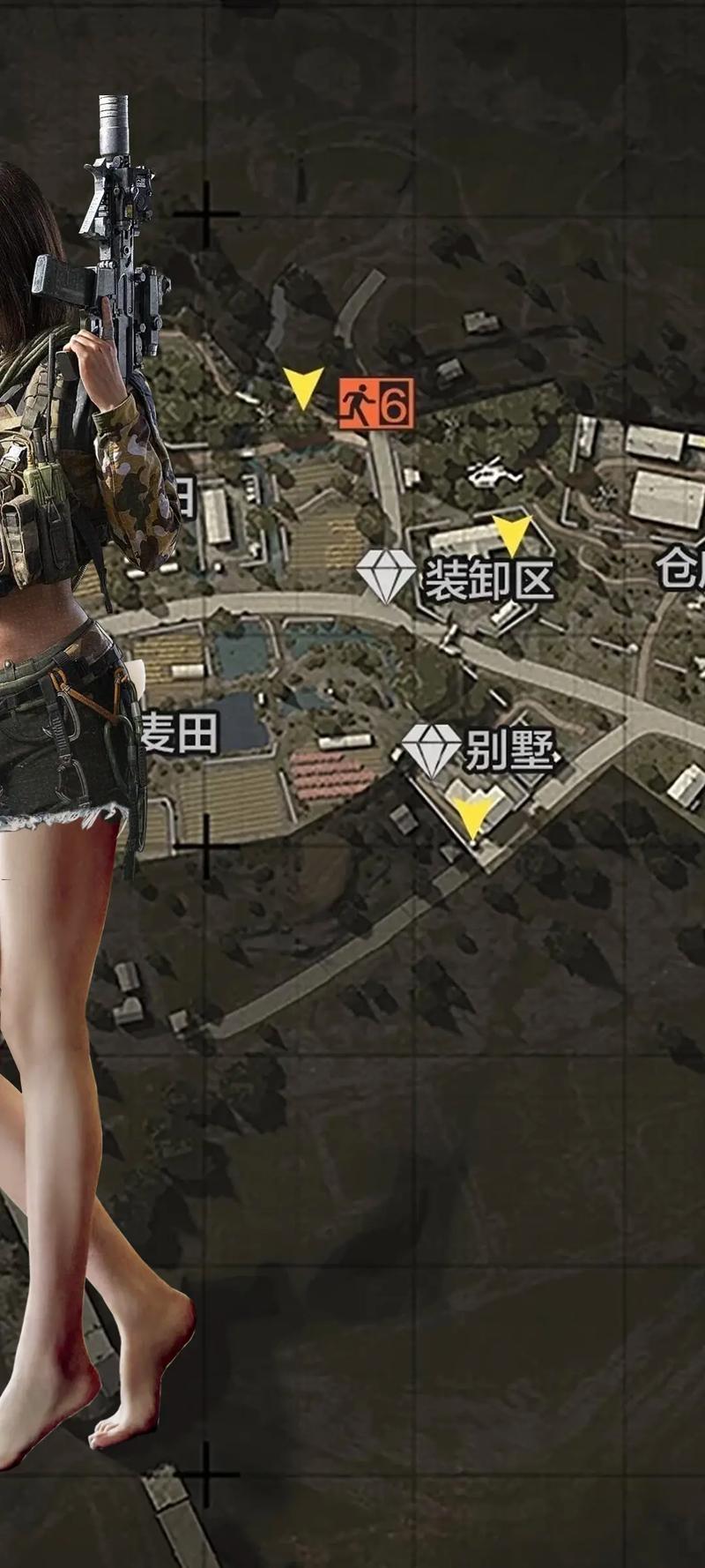 暗区突围PC端女角色倒地