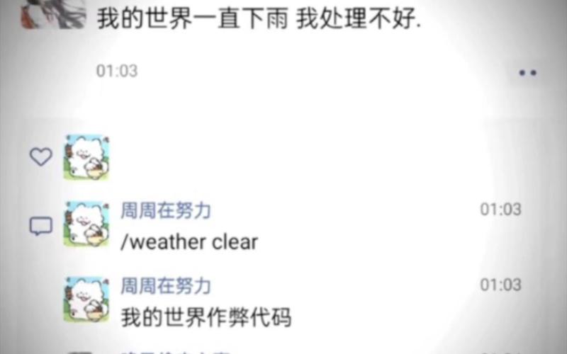 我的世界停止下雨代码