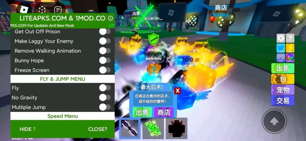 roblox(作弊菜单)无限金币