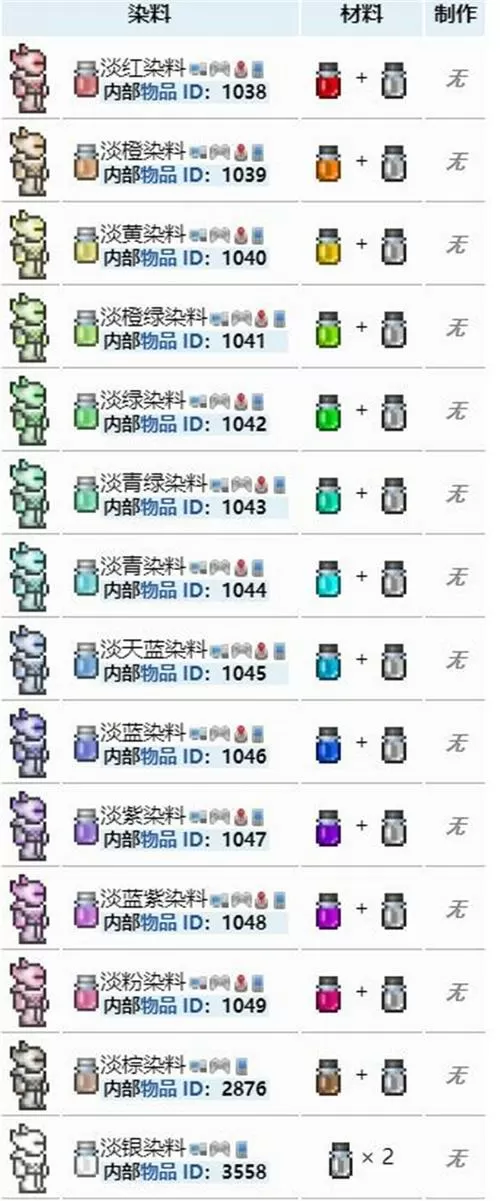 泰拉瑞亚颜值最高的染料