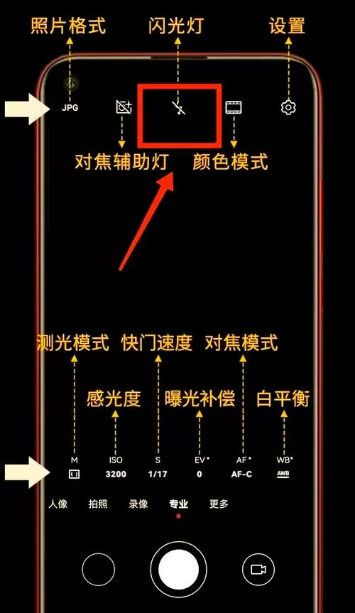 手机闪光灯为什么两种颜色截图