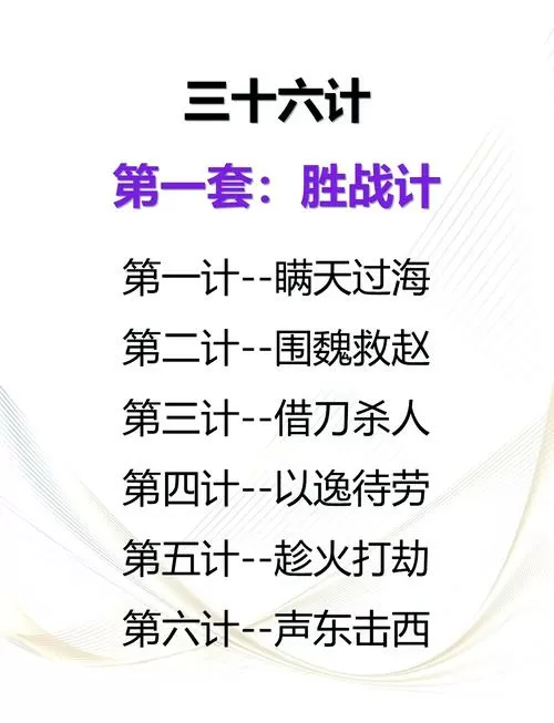 三十六计解释和运用