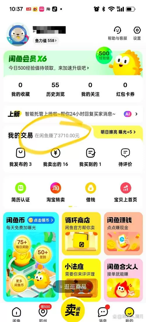 闲鱼上交易的钱是直接到支付宝吗