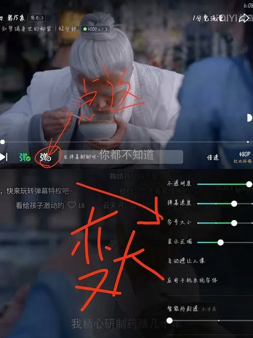 新版爱奇艺的弹幕设置在哪截图