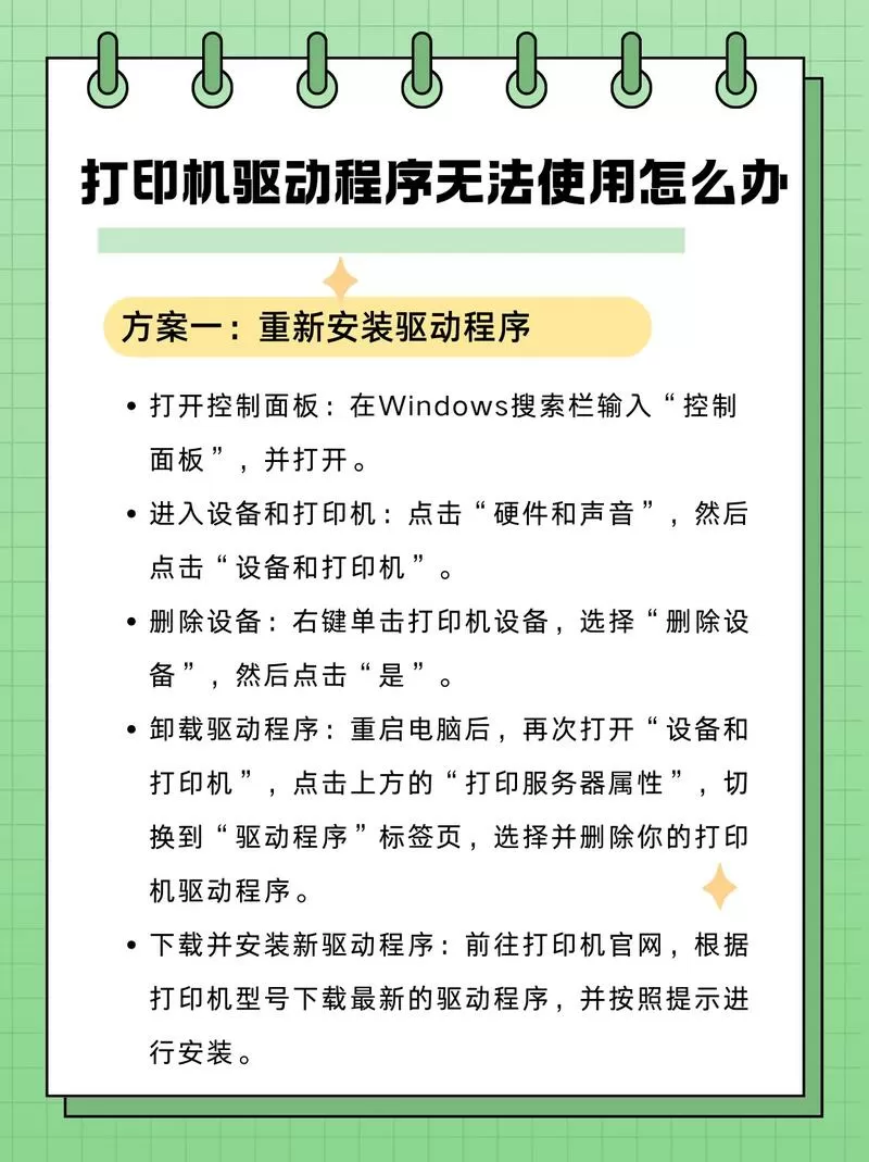 惠普打印机驱动程序无法使用怎么办
