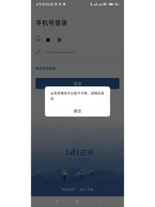 12123交通违章查询无法登录图标