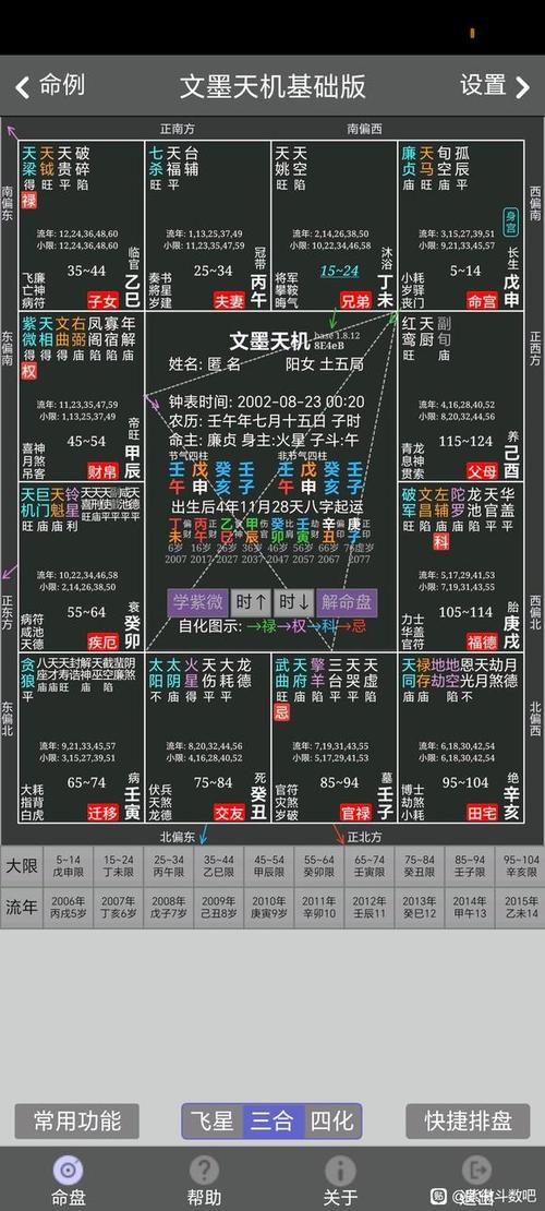 文墨天机排盘截图