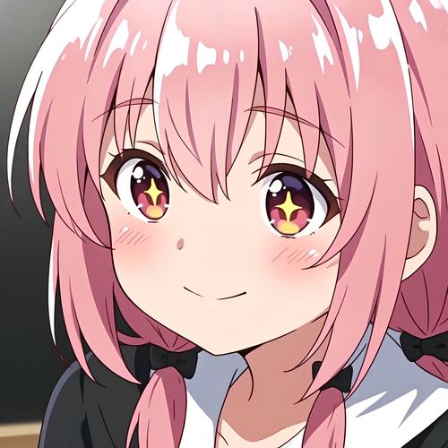 JK漫画APP粉头发小女孩头像图标全免版