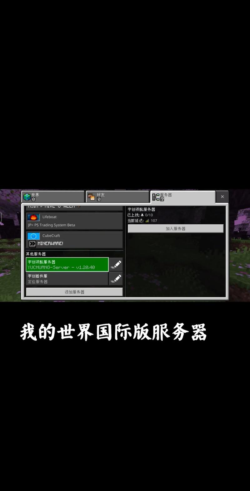 我的世界国际版服务器端口截图