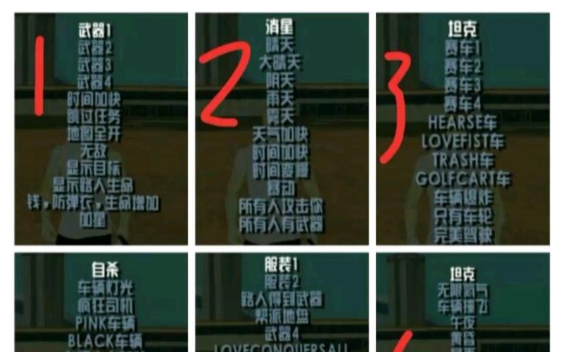 GTASA内置作弊菜单修改版无限次数