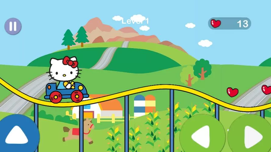 kitty猫飞行跑酷的游戏截图