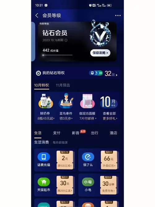 支付宝钻石会员要消费多少钱