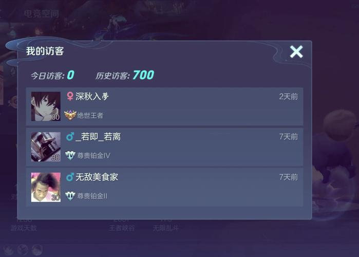 王者荣耀访客记录