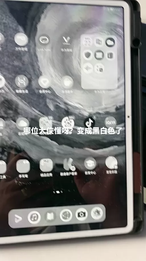 平板变黑白色怎么回事