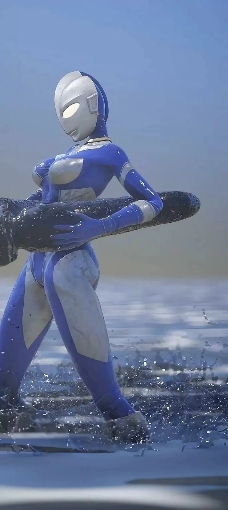 女奥特曼拔掉黑翅膀