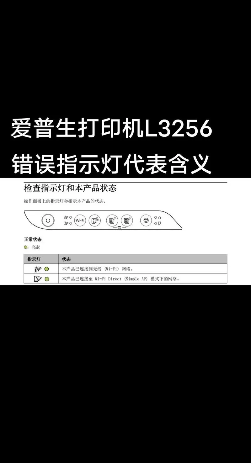 爱普生打印机指示灯亮什么原因