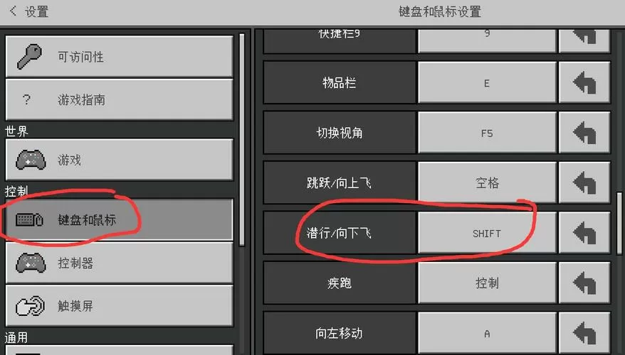 我的世界一直潜行按那个截图