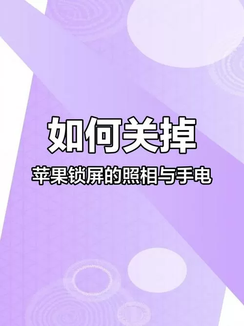 苹果锁屏界面手电筒和相机取消