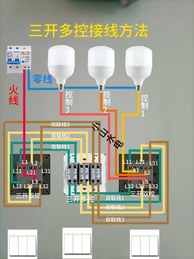 三开三控开关接法示意图游戏截图