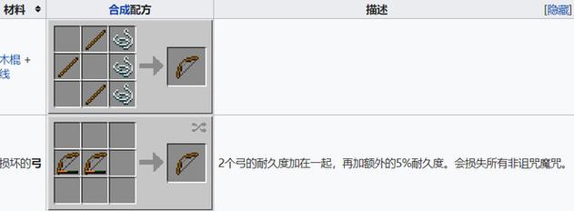 我的世界尖刺弓指令
