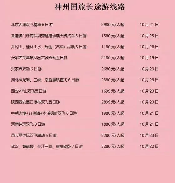 神州行套餐资费一览表