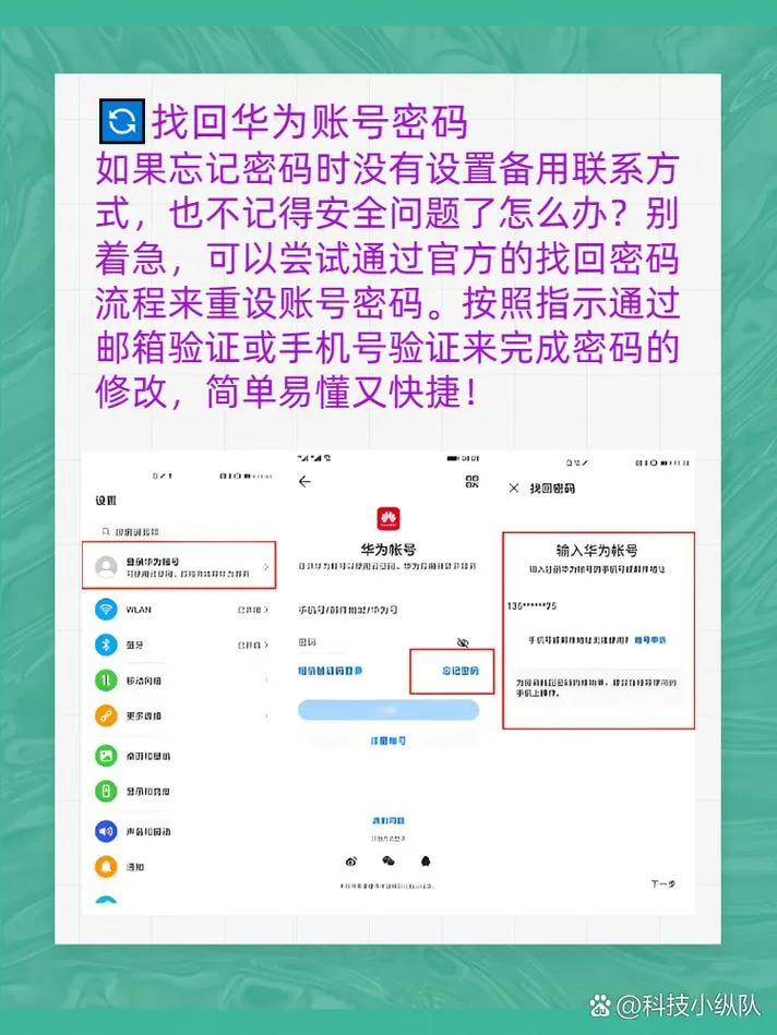 华为官网账号密码找回在线更改