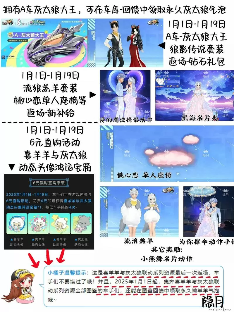 qq飞车2025返场列表