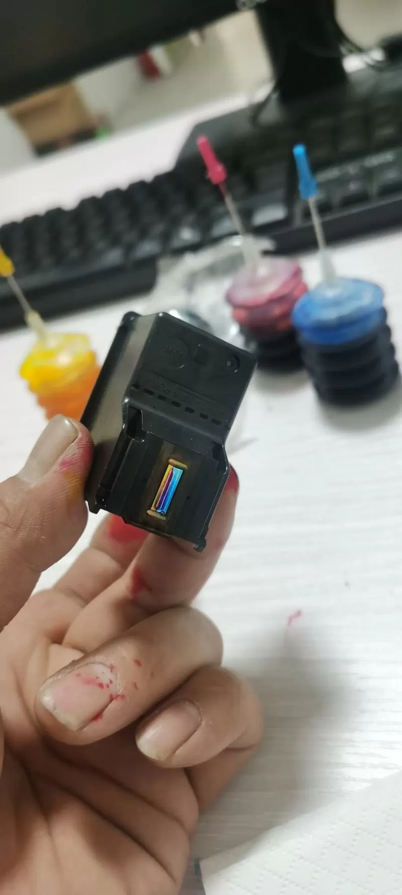 打印机怎么抽墨空气