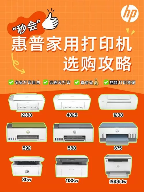 惠普打印机各系列区别
