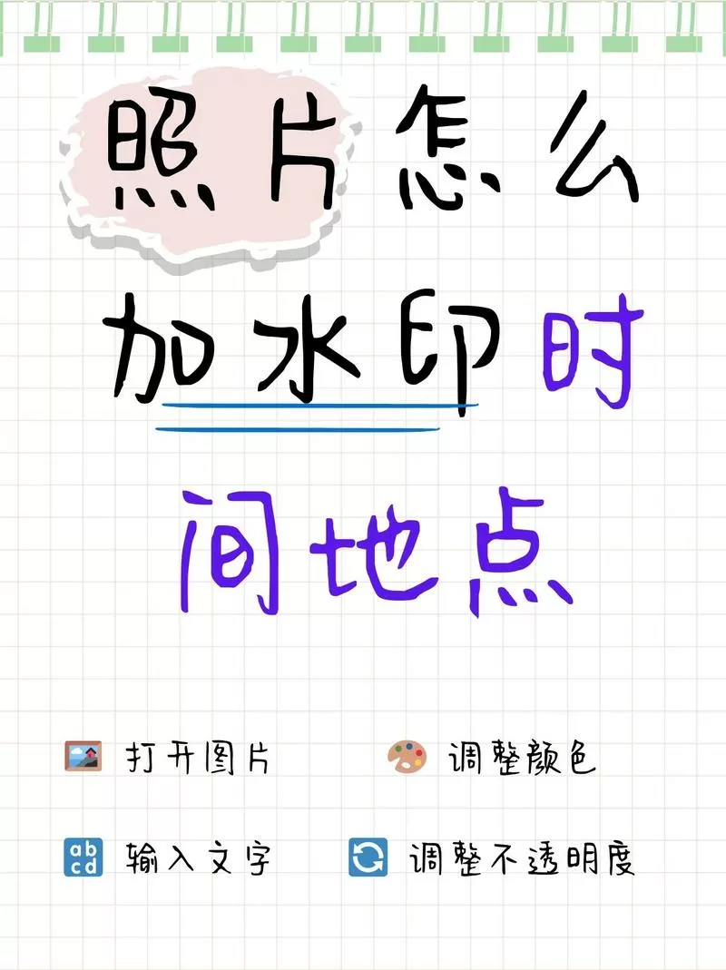 照片增加水印方法