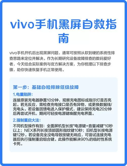 vivo手机黑屏了怎么办? 解决方法