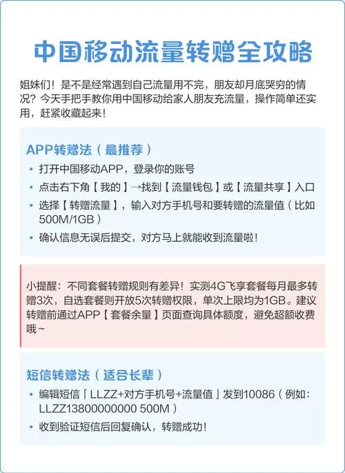 如何通过10086转赠流量