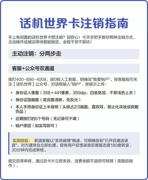 话机世界属于什么卡怎么注销