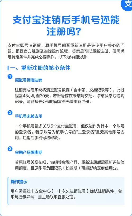 支付宝注销了还能注册吗
