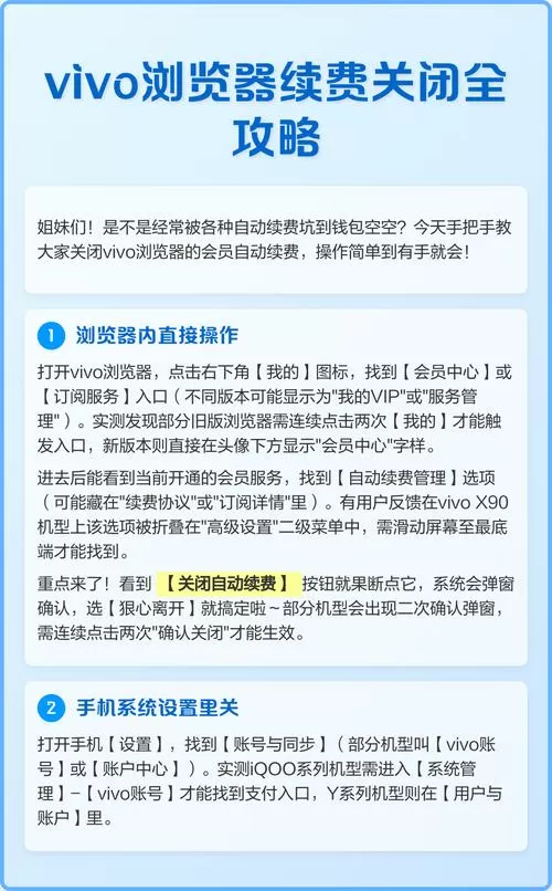 vivo怎么取消续费