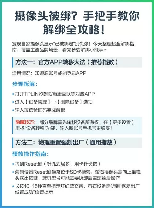 摄像头解绑怎么解