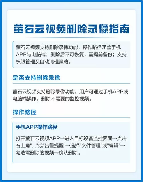 萤石如何删除单个录像