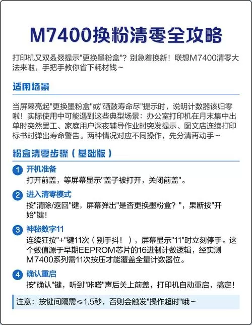 惠普m7400更换墨粉图解