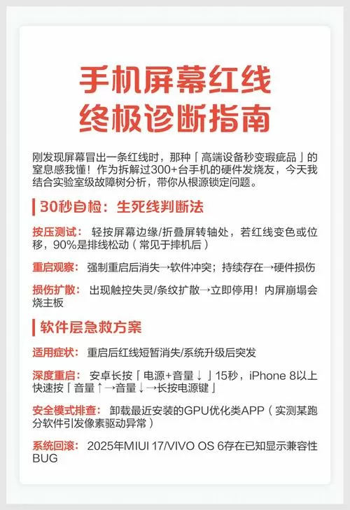 手机屏幕红线怎么消除