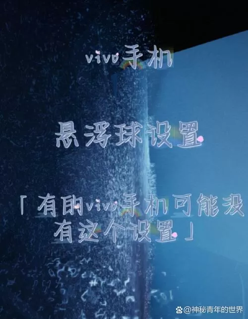 Vivo手机如何设置悬浮球