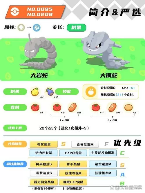 大岩蛇几级进化大钢蛇比较好